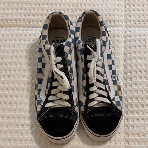 Vans ‘Off the Wall’ Blue Fog/White Checkerboard Sneaker